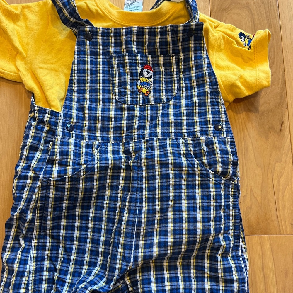Baby boys overall & shirt